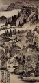 Montañas Shitao jinting en otoño de 1707 China tradicional